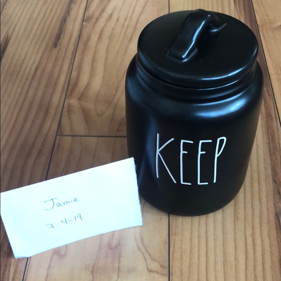 Rae Dunn Other - Rae Dunn Black ‘Keep’ Canister